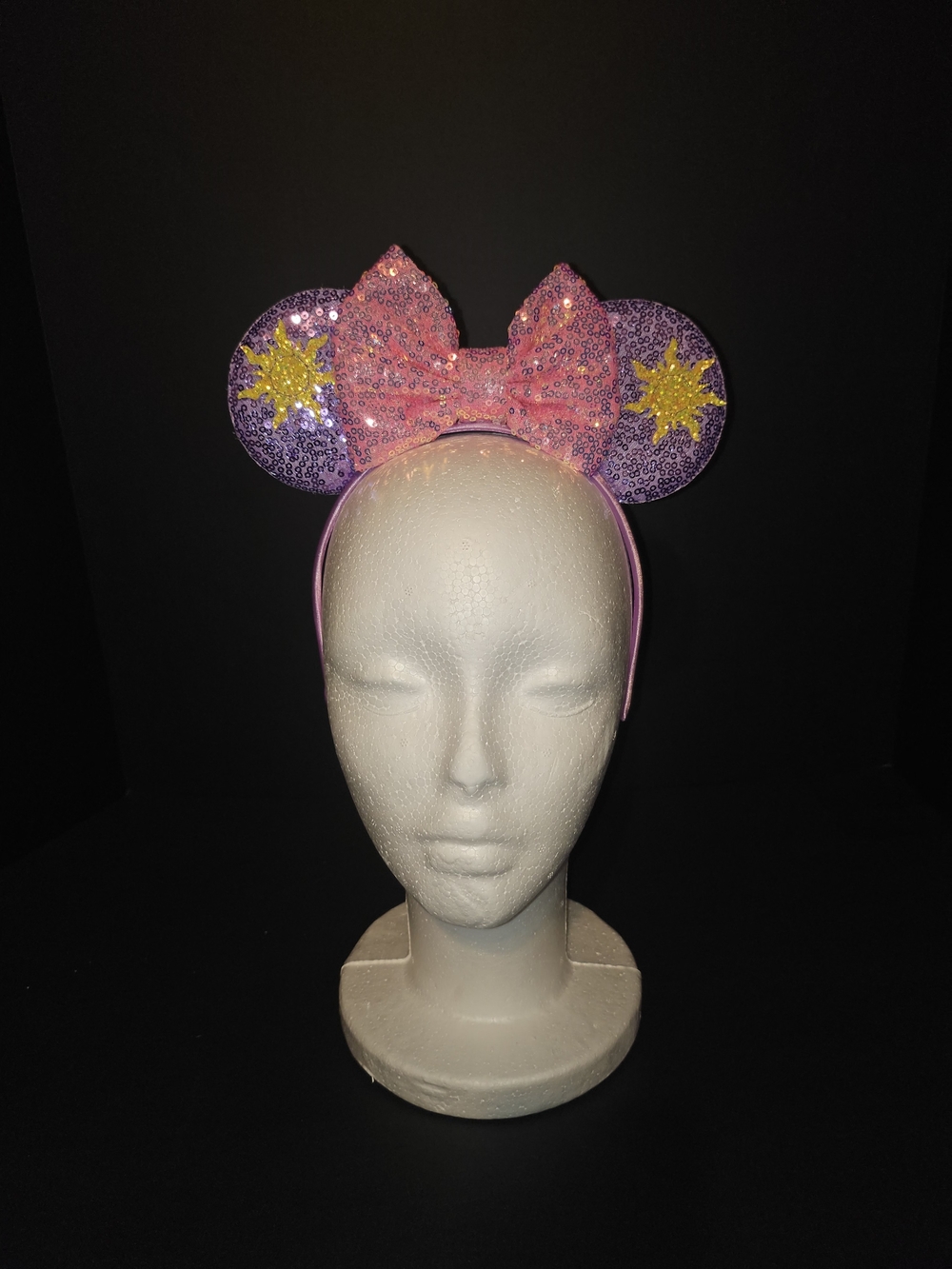 Sparkle Purple & Pink Minnie-Style Sequin Ear Headband